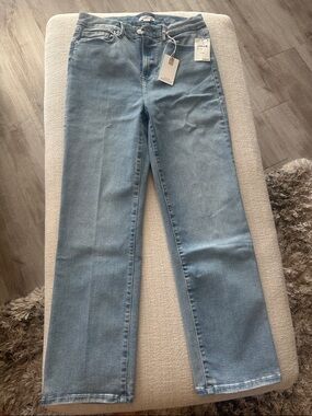 Good American Light Blue Straight Leg Jeans